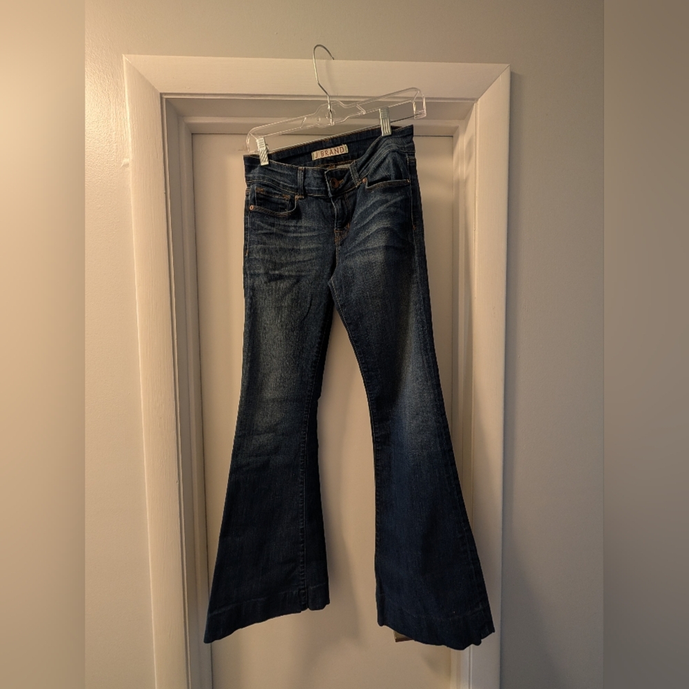 J Brand Dark Blue Flare Jeans
